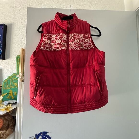 Vintage Red and White Old Navy Puffer Vest ❄️ - Picture 2 of 5